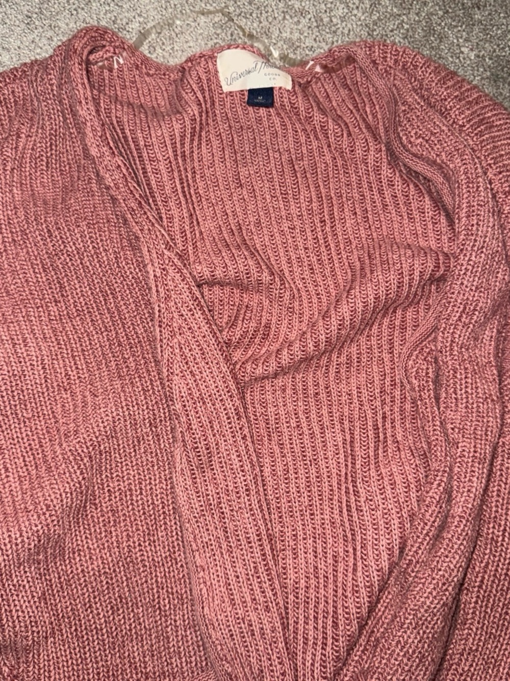 Universal Thread Chunky V-Neck Sweater Cardigan - Dusty Rose